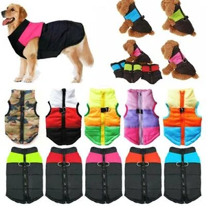 Pet Dog Vest Jacket Winter Warm Waterproof Clothes Padded Puppy Coat Small/Large - Picture 1 of 21