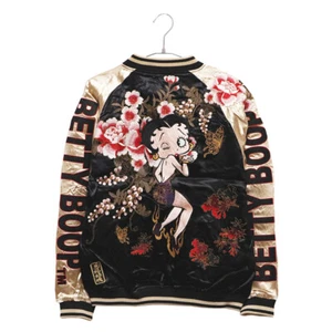Karakuri Tamashii x Betty Boop Butterfly Rampant Jacket Sukajan Black/Silver - Bild 1 von 12