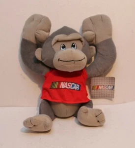 VINTAGE AUTHENTIC NASCAR RACING MONKEY 15" STUFFED ANIMAL PLUSH TOY - Picture 1 of 12