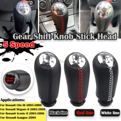 MT 5 For Renault Scenic Megane Clio Kangoo Gear Shift Knob Lever Shifter Boot - Image 1 of 4