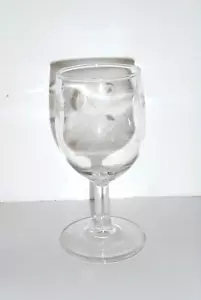 Vintage Clear Glass Etched Stemware Wine Champagne - Picture 1 of 5