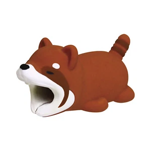 (Red Panda) Animal Bite Data Cable Protector Silicone Rubber Anti-Break Cable GS - Zdjęcie 1 z 8