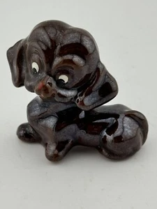 Vintage Namco Redware Miniature Spaniel Puppy Tiny 2 1/2” Tall Japan - Imagen 1 de 3