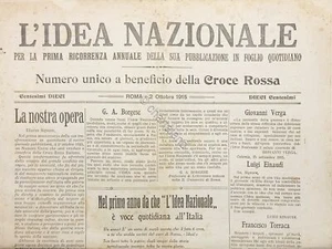 Periodico - L'idea Nazionale - Numero unico a beneficio Croce Rossa - 1915 RARO - Picture 1 of 1