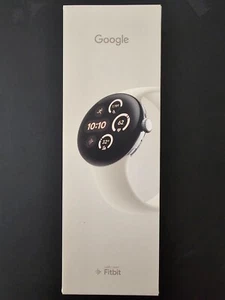 Google Pixel Watch 3 41mm 32GB Polished Silver Case - Porcelain Band Brand New - Zdjęcie 1 z 2