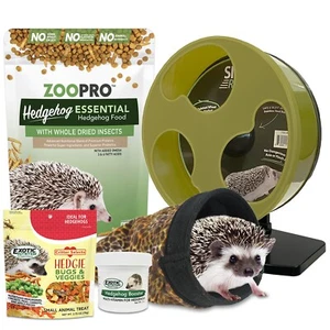 Paquete de inicio para erizos - ¡Incluye rueda de ejercicios, comida saludable y más! - Imagen 1 de 18