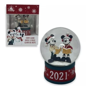 Disney Store Mickey y Minnie 2021 Navidad Globo de Nieve Vacaciones Coleccionistas Nuevo - Imagen 1 de 12