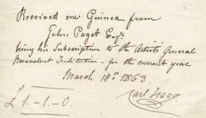 Carl Haag Autogramm - Künstler Sammler geprüft - Bild 1 von 2