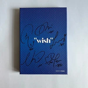SIGNED WOOAH (WOO!AH!) 3RD SINGLE WISH HAPPY ALL MEMBER HAND SIGNED AUTOGRAPHED - Picture 1 of 19