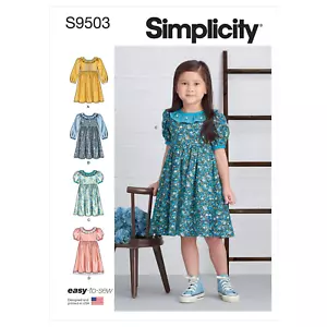 Simplicity Sewing Pattern S9503 CHILDREN'S DRESSES - Foto 1 di 9