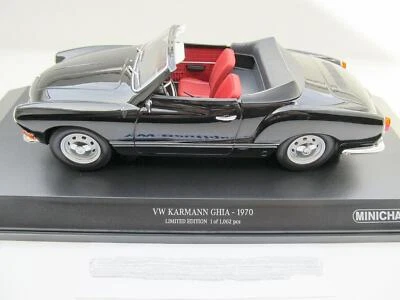Volkswagen VW Karmann Ghia Cabrio 1:18 Minichamps 1970 Nero 155054031 - Immagine 1 di 3