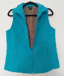 Nomadic Traders Vest  - Quilted Teal Green Zip Up Pockets Outerwear - Picture 1 of 10