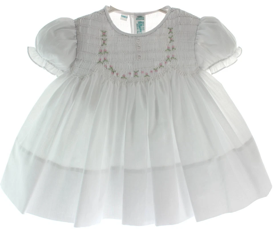 Newborn Girls White Smocked Take Home Dress (NB) - Image 1 of 1