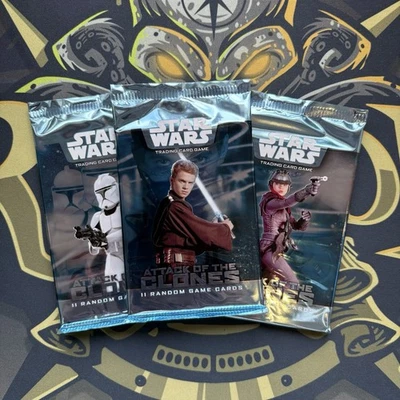 Star Wars Attack of the Clones TCG WOTC 2002 3 X Sealed Booster Packs - Image 1 of 2