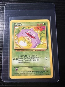Koffing 51/102 Base Set Unlimited WOTC Vintage Pokemon - Picture 1 of 10