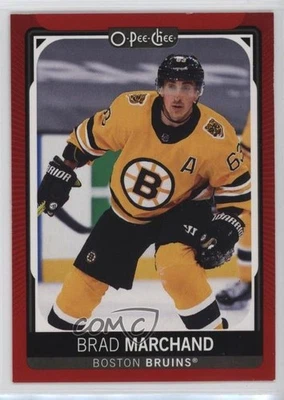 2021-22 O-Pee-Chee Red Border Brad Marchand #18 - Image 1 of 2