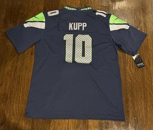 Nike Seattle Seahawks Cooper Kupp #10 Navy Blue Stiched Jersey Size Large New - Picture 1 of 9