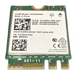 Original Dell XPS 15 7590 | Wireless Card Killer 1650X | 0TKNXX 07CDRN | AX200NGW - Bild 1 von 1