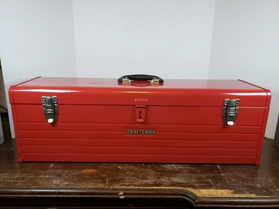 Vintage Craftsman 30" Metal Carpenters Tool Box 6516 Made in USA - Image 1 of 4