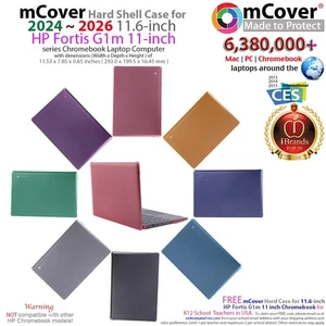 NEW mCover® HARD CASE for 2025 11.6" HP Fortis G1m 11 inch Chromebook Laptop - Picture 1 of 15