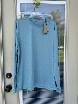 Camiseta de fitness de manga larga NIKE Dri-fit Legend para hombre en azul talla XL Foto 1 de 4