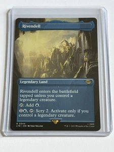 Rivendell 344  MTG Lord of the Rings 2023  Mint - 9.0 + Borderless Non Foil Rare - Picture 1 of 13