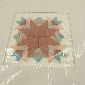 The Creative Circle Finished Prairie Tracks Cross Stitch 5x5 w Matting Unframed - Picture 1 of 6