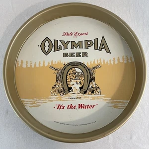Pale Export Olympia Beer Metal Serving Tray It’s The Water Vintage - Picture 1 of 10