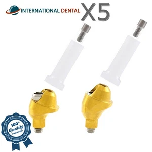 5 Dental Slim Platform Angulated Multi Unit 1.6 Abutment Plastic Sleeve 17° Set - Picture 1 of 6