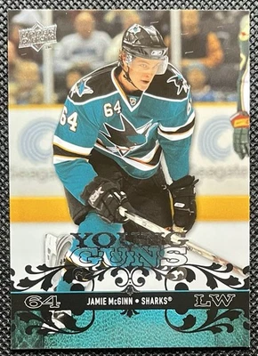 JAMIE McGINN 2008-09 Upper Deck Series 2 Young Guns Rookie #490 San Jose Sharks - Image 1 of 2