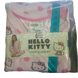 Sanrio Hello Kitty Women’s 2 Piece Lounge Pajama Set Pink Size 2xl Size 24-26 - Picture 1 of 4