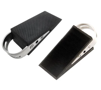 3er Set Türstopper Boden Türkeil Gummi Türhalter Edelstahl Fensterkeil Türschutz - Bild 1 von 4