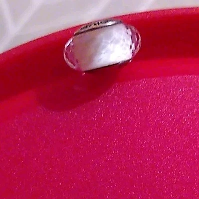 Pandora Murano Glas Charm "Weiße Facetten" Sterling Silber Neu Rarität - Bild 1 von 3