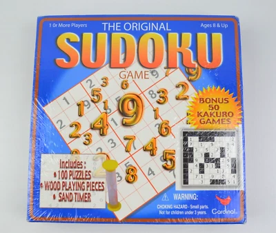 2005 Cardinal The Original Sudoku Game 100 Puzzles w/ Wood Playing Pieces - Image 1 of 4