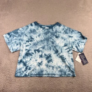 Champion T-Shirt Womens L Blue Tie Dye Short Sleeve Athletic Tee Specialty Dye - Picture 1 of 9