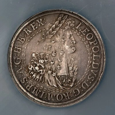 (1686-96) Austria 2T Plata 2 Taler - Hall Dav-3252 - NGC AU 55 - SKU-B4505 Foto 1 de 4