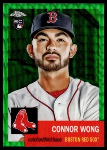 2022 TOPPS CHROME PLATINUM GREEN WAVE Connor Wong 09/99 Boston Red Sox #31 - Picture 1 of 2