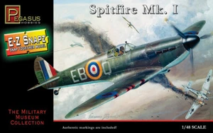 Pegasus 8410 WWII British Spitfire Mk.I 1/48 Scale Snap-Together Model Kit - Picture 1 of 1