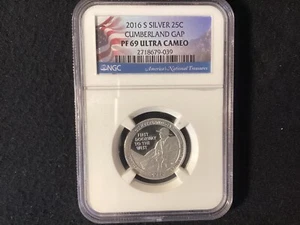 2016 S Silver 25 C Cumberland And Gap PF 69 Ultra Cameo - Picture 1 of 4