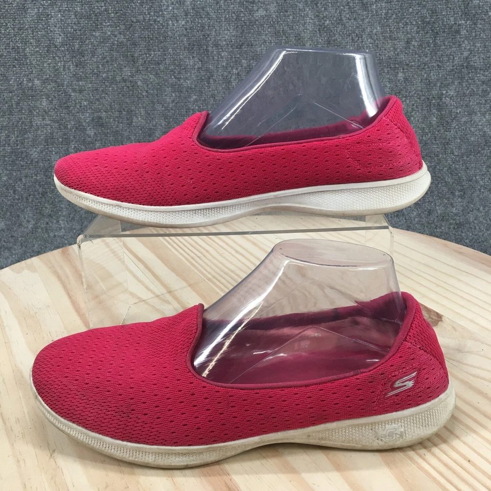 Skechers Shoes Womens 9.5 Go Step Lite Slip On Sneakers 14468 Pink Fabric Casual - Image 1 of 4