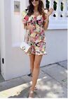 Zara Ruched Smock Mini Dress Puff Sleeve Floral Print Size Xs