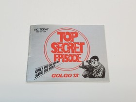 Golgo 13 Top Secret Episode II Authentic Original NES Nintendo Manual Only *stap