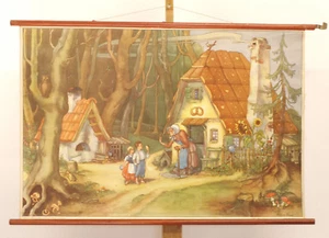 Cuadro cuadro de cuento de hadas cuadro de cuento Hansel y Gretel hermanos Grimm 99x66 cm vintage - Imagen 1 de 6