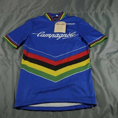 Camiseta deportiva de ciclismo Campagnolo de colección para hombre S 2 azul blanco Tommaso cremallera manga corta Italia Foto 1 de 4