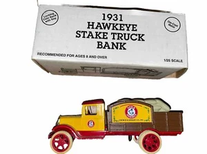 Antique ERLT 1931 Hawkeye Stake Truck Bank Coin Dept Stores, Arm And Hammer Rare - Picture 1 of 5