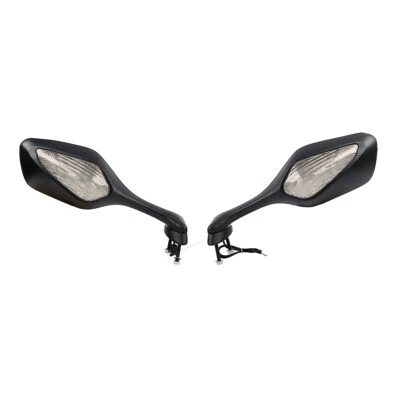 Espejos retrovisores laterales negros LED intermitente aptos para Honda CBR 1000RR CBR1000RR 2008-2016 Foto 1 de 4
