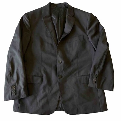 Versace Collection Men’s Large 52 Black Wool Polyester 2-button Blazer Jacket - Image 1 of 4