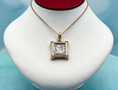 Colgante camafeo TAGLIAMONTE Designs (1997P) 925SS/YGP *Pan Picnic*Reg. $250 Foto 1 de 4