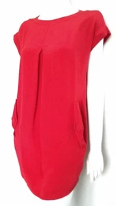 Designer PAUL & JOE dress size 8 --MINT-- red front pockets - Picture 1 of 5