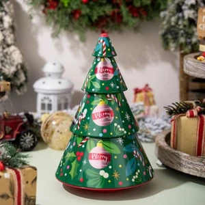 Caja de dulces de dibujos animados árbol de Navidad pequeño árbol caja de almacenamiento fiesta - Imagen 1 de 6